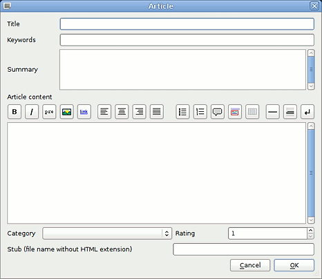 Article create/edit Article create/edit